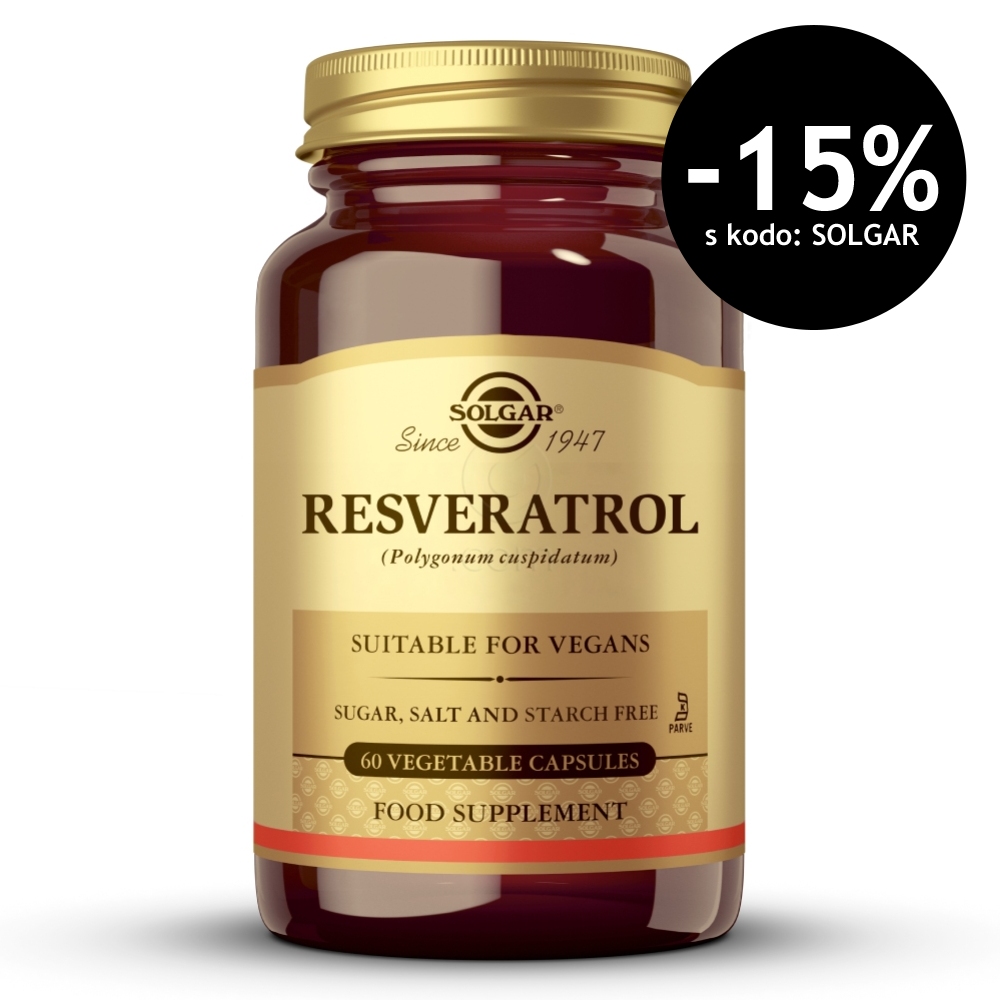 Solgar Resveratrol, kapsule (60 kapsul)